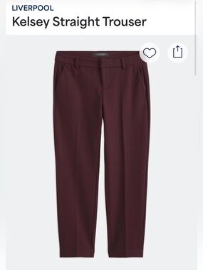 Liverpool Women’s Straight Trousers - Burgundy Wine